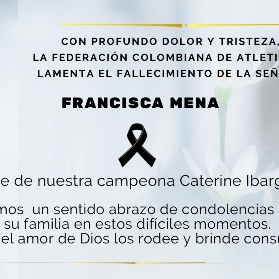 Condolencias Caterine Ibarguen